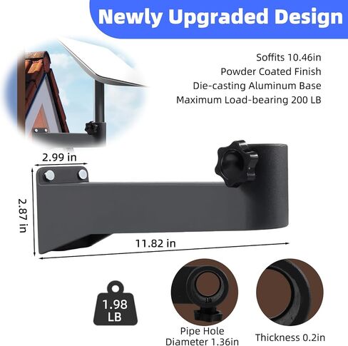 Starlink Mount - 30" Adjustable Starlink Mounting Kit - Starlink Roof Mount Kit Compatible with V2 Starlink - J-Pipe Starlink Long Wall Mount for Starlink Internet Kit Satellite in Saudi Arabia