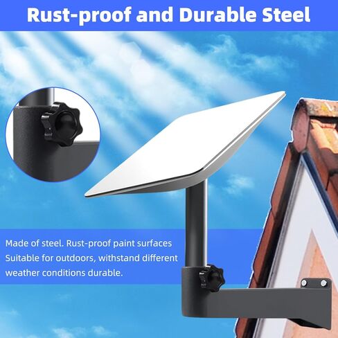Starlink Mount - 30" Adjustable Starlink Mounting Kit - Starlink Roof Mount Kit Compatible with V2 Starlink - J-Pipe Starlink Long Wall Mount for Starlink Internet Kit Satellite in Saudi Arabia