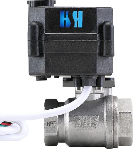 3/8 inch DN10 NPT 2 Way 12VDC 24VAC/DC Stainless Steel 304 Normally Closed Electrical Position Feedback On/Off Motorized Ball Valve in Kuwait