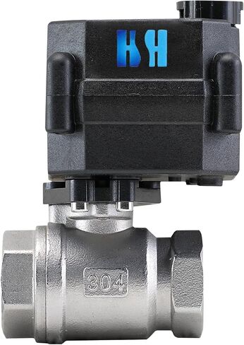 3/8 inch DN10 NPT 2 Way 12VDC 24VAC/DC Stainless Steel 304 Normally Closed Electrical Position Feedback On/Off Motorized Ball Valve in Kuwait