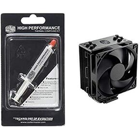 Cooler Master High Performance Thermal Paste - (HTK-002-U1) AND Cooler Master RR-212S-20PK-R1 Hyper 212 Black Edition CPU Air Cooler 4 Direct Contact Heat pipes 120mm Silencio Fan