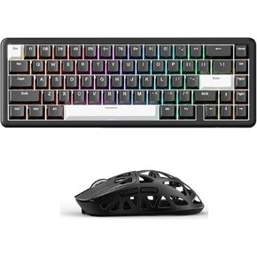 Ziyou Lang Attack Shark 8k x65 He Rapid Trigger Wired Wired Wired and R2 Wireless Gaming Mouse Combo Set (Black)