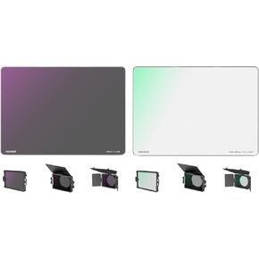 NEEWER ND1.2(4 Stops) Square ND Filter, 4"x5.65" Cinema Neutral Density Slim Multi Coated HD Optical Glass 6.25% Light Transmittance 1/8 Black Diffusion Mist Dreamy Effect Square Filter (Rectangular)