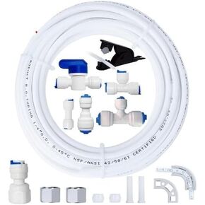 3/8 inch O.D. Push to Connect Fittings for RO Reverse Osmosis Water System Filter 30 pcs+30 feet 3/8" Water tubing