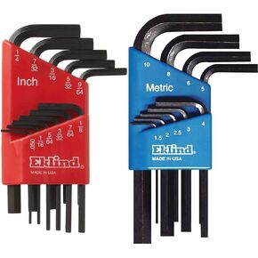 EKLIND 10111 Hex-L Key allen wrench - 11pc set SAE Inch Sizes .050-1/4 Short series