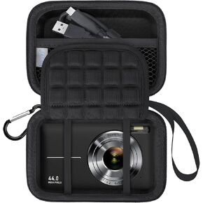 كاميرا LACDO CAMERATE CASE لـ CAMKORY DC403 ، KODAK PIXPRO FZ55 ، Canon PowerShot G7 X Mark II/SX740 ، Sony ZV-1F/RX100 VII ، Panasonic Lumix ZS99 Digital Camera Storage BAS TRAVE TRAVE ، Black+Black+