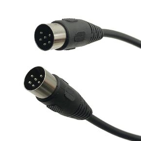 Seadream Large 6 Pin DIN Male to 6 Pin DIN Male Audio Signal Connector Cable (10Feet)