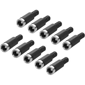 PNGKNYOCN Replacement DC 5.5x2.5mm Power Female Plug，DC 5.5mm x 2.5mm Female Solder Type Power Plug Adapter for DC Cable Repair(10-Pack)