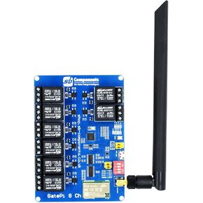 GatePi 8 Channel - Relay Relay Board 8 Relay مع وحدة Lora مع وحدة Lora استنادًا إلى وحدة نقل البيانات الذكية Raspberry PI 2040 ، ناقل حركة يصل إلى 5 كم (915 ميجا هرتز)