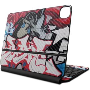 Carbon Fiber Skin Compatible with Apple Magic Keyboard for iPad Pro 13‑inch (M4) 2024 - Graffiti Mash Up - Premium 3M Vinyl Protective Decal Cover - Easy to Apply | Crafted in The USA by MightySkins