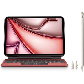 Wireless Magic Keyboard Case + Stylus Pen for iPad Air 11 (M2,M3), iPad Air (5/4), iPad Pro 11 (4-1st) Gen