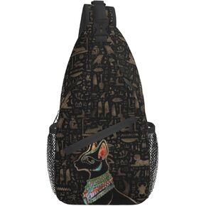 ASYG Ancient Egyptian Sling Bag Crossbody Chest Daypack Casual Backpack Egyptian Shoulder Bag Egyptian Decor