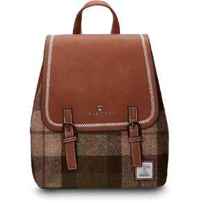 Harris Tweed Chestnut Tartan Jura Backpack, Blue