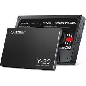 ORICO 2TB SATA SSD and 2.5'' Hard Drive Enclosure with DIY Cassette Tape Sticker Bundle