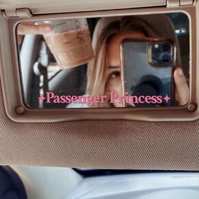 3x Hello Beautiful Rearview Mirror Decal,Vinyl Pink Car Decals For Women,Vanity Mirror Stickers,Girl Car Decal Gifts,Car Window Decal,Car Mirror Pink Sticker,Car Window Decal, Self Affirmations Decal