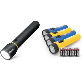 Energizer LED Flashlight Vision PRO, Ultra Bright 1000+ Lumens, IPX4 Water Resistant, Aircraft-Grade Aluminum LED Light & EVEREADY LED Flashlights (4-Pack), Bright Flashlights