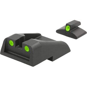 Mepro Tru-Dot tritium Night Sights Compatible with Baby Eagle (PRE 2007) Green tritium dots Glow on Sight self Illuminated Meprolight Fixed Metal Sights