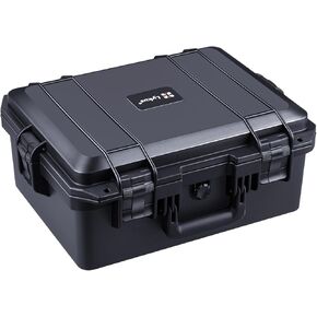 Lykus HC-4021 Waterproof Hard Case with Customizable Foam Insert, Interior Size 15.55x11.61x7.09 in, Suitable for electronics and more