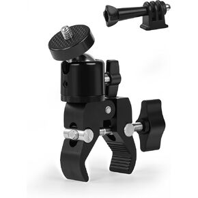 مثبتة مشبك كاميرا ATV متوافق مع كاميرات عمل Insta360/GoPro/Akaso/DJI Osmo ، يناسب 0.7 "-1.8" مقود ، محول تركيب كاميرا رباعي التناوب 360 درجة من أجل Yamaha Polaris Honda Can Am AM