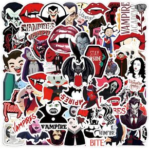 Vampire Stickers,55PCS Dark Horror Vampire Stickers,Waterproof Stickers for Laptop Phone Case Bicycle Luggage,Horror Gifts,Horror Vampire Movie Stickers,Horror Decor Stickers for Kids Teens Adults