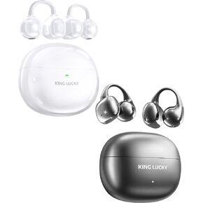 King Lucky Clip on Earbuds Open Ear Wireless Bluetooth 5.4 Headphones