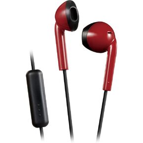 JVC Blue and Grey Sweat and Splash Proof Retro Earbuds with Microphone and Remote HAF19MAH