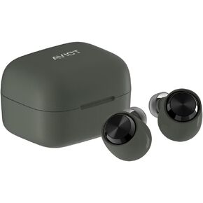 AVIOT TE-A1 Hi-Res True Wireless Earbuds | Bluetooth 5.3, Up to 70-Hour Playback, Adaptive Noise Canceling, 3D Spatial Audio, Wireless Charging, IPX4 Water & Dust Resistance, Lightweight (Black)