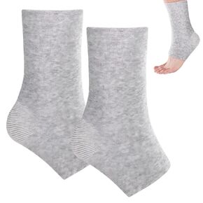 1 pair Bamboos Anti Fatigue Socks,Compression Bamboo Foot Sleeves,Soft Compression Bamboo Socks,for Arch Support,Swelling of Feet and Ankles (Gray)