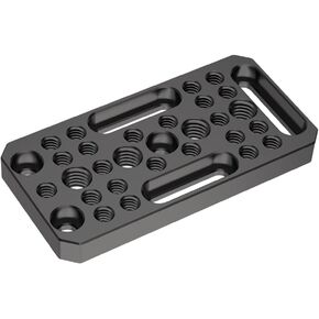 Camera Cheese Baseplate with 1/4" 3/8" Threads,Switching Plate Camera Easy Plate for Railblocks Dovetails and Short Rods