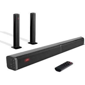 شريط صوت البار التليفزيوني لمكبر صوت Smart TV Sound Bars 80W SUTINGBARS ، صوت محيط صوت قوي ، مكبرات صوت منزلية مع HDMI-ARC/OPTICAL/AUX CONNECTION 2-in-1