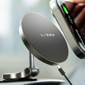 LISEN for Magsafe Car Mount Charger Dashboard, 360° Rotatable Mag Safe Charger Car Mount iPhone 16 Pro Max, Ultra Magnetic Wireless Car Charger for iPhone Car Mount for iPhone 15 14 Pro Max, Black