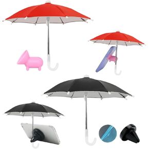 2 Pcs Phone Umbrella for Sun,Magnetic Phone Sun Shade Shield Umbrella,Universal Phone Umbrella Sun Blocker Cover Visor for Beach Pool Outdoor Video Photo Watching Shooting Phone Anti-Glare