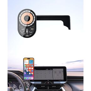 Wireless Charging car Phone Holder for Toyota Venza 2021-2024 Accessories 12.3 inch Screen Fixed Clip,360° Rotation car Phone Mount Compatible with MagSafe