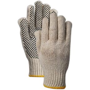 MAGID MultiMaster T936 Cotton/Polyester Glove, One-Sided Plastic Dots, 10" Length, Men's (12 Pairs) in Saudi Arabia