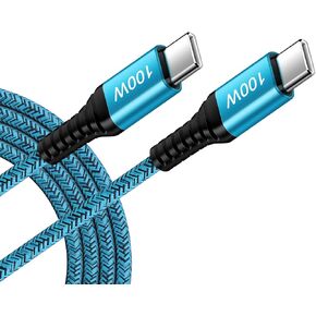 100W/5A Fast Samsung Charger Cable for Galaxy S24 FE A16 5G S23 S22 Ultra S21 A13 A53,Google Pixel 9 Pro XL 8,iPad Pro,MacBook Air 16,USB C Laptop Tablet Data Transfer Charger Cord Android Phone 6FT
