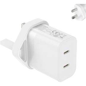 UK USB Type C Fast Charger Adapter Plug London/England/Dubai/Ireland/Hong Kong Type G Travel Wall Block for Apple iPhone 16 15 14 13 12 Pro Max iPad Samsung Google Pixel Moto PD PPS 20W/20W