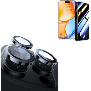 Ultraglass for iPhone 16 Pro Max Privacy (شاشة واقي+ حامي الكاميرا) الأسود التيتانيوم