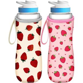 Water Bottle Sleeve for Cirkul 22 oz - 2 Pack Bottle Cover Holder Carrier with Handle Strap in Kuwait