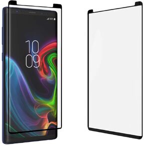 ZAGG Invisibleshield Glass Curve Elite Screen Protector for Samsung Galaxy Note 9 - Glass Prapted ، مقاومة للتلطيخ ، تأثير وحماية الخدش - الحدود السوداء ، الحدود - 2 حزمة