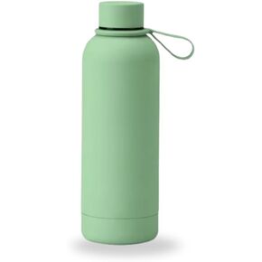 Insulated Water Bottle -17 oz Stainless Steel Rubber Coated Double Wall Water Bottles - Water Thermos Leakproof Lightweight,BPA Free - Gym Water Bottle (Teal)