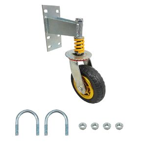6" Gate Caster Wheels for Metal Swing Tube Gate Farm Wooden Fence Gate, 360 Degree Swivel Spring-Loaded, 600 Lbs Capacity, 2 Pack