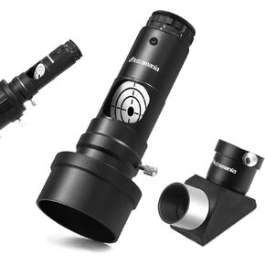 Astromania 1.25" 90-Degree Erecting Prism Optical Prism - Bundle with - 1.25" Next Generation Laser Collimator 2" Adaptor
