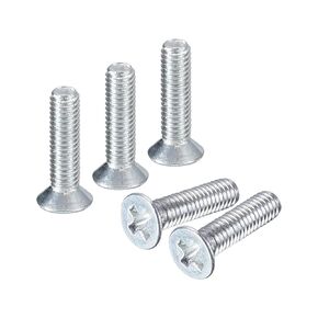 uxcell 100 pcs M3-0.5x8 Machine Screws Phillips Pan Cross Head Screws Fasteners Bolts Carbon Steel Blue for Wall Socket,House Repairs