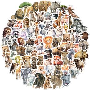 150Pcs Cute Animal Stickers Pack, Waterproof Vinyl Decals for Laptop, Guitar, Scrapbook, Skateboard, Luggage, Water Bottle, Cartoon Animal Stickers for Kids Teens Classroom School Students Gifts