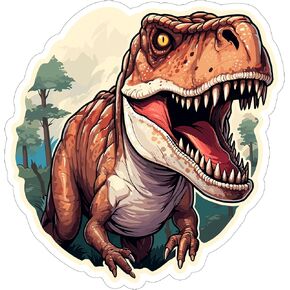 Tyrannosaurus Rex Sticker 4 Inch - Waterproof Animal Vinyl Decal for Laptop Water Bottle Car Tumbler - Durable Aesthetic Long-Lasting Stickers for Adults ID44990