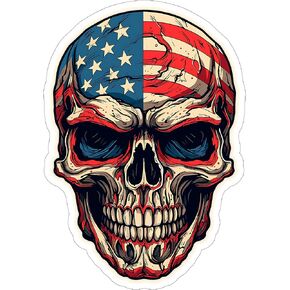 American US Flag Sticker 4 Inch - Waterproof Vinyl Decal for Laptop Water Bottle Car Tumbler - Durable Aesthetic Long-Lasting Stickers for Adults ID44990