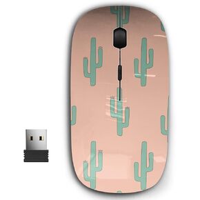 2.4G Ergonomic Portable USB Wireless Mouse for PC, Laptop, Computer, Notebook with Nano Receiver ( Cactus Peach )