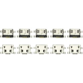 Micro USB Type B Female Socket 180 Degree 5-Pin SMD SMT Jack Connector - (5 Pcs)
