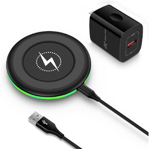 Google Pixel Wireless Charger for Pixel 9a/9Pro XL/9Pro Fold/9Pro/9/8/8a/8Pro/7/7Pro/6/6 Pro/5,Wireless Phone Charger Android for Samsung Galaxy S25Ultra/S24Plus/S23FE/S22+/S21/S20 With 18W QC Adapter