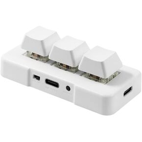 Brrnoo 3 مفتاح Mini Keypad ، لوحة المفاتيح السلكية USB مع وظائف قابلة للتخصيص ، مفتاح زرقاء ميكانيكية ، كبل بيانات النوع C القابل للفصل للمكتب والألعاب